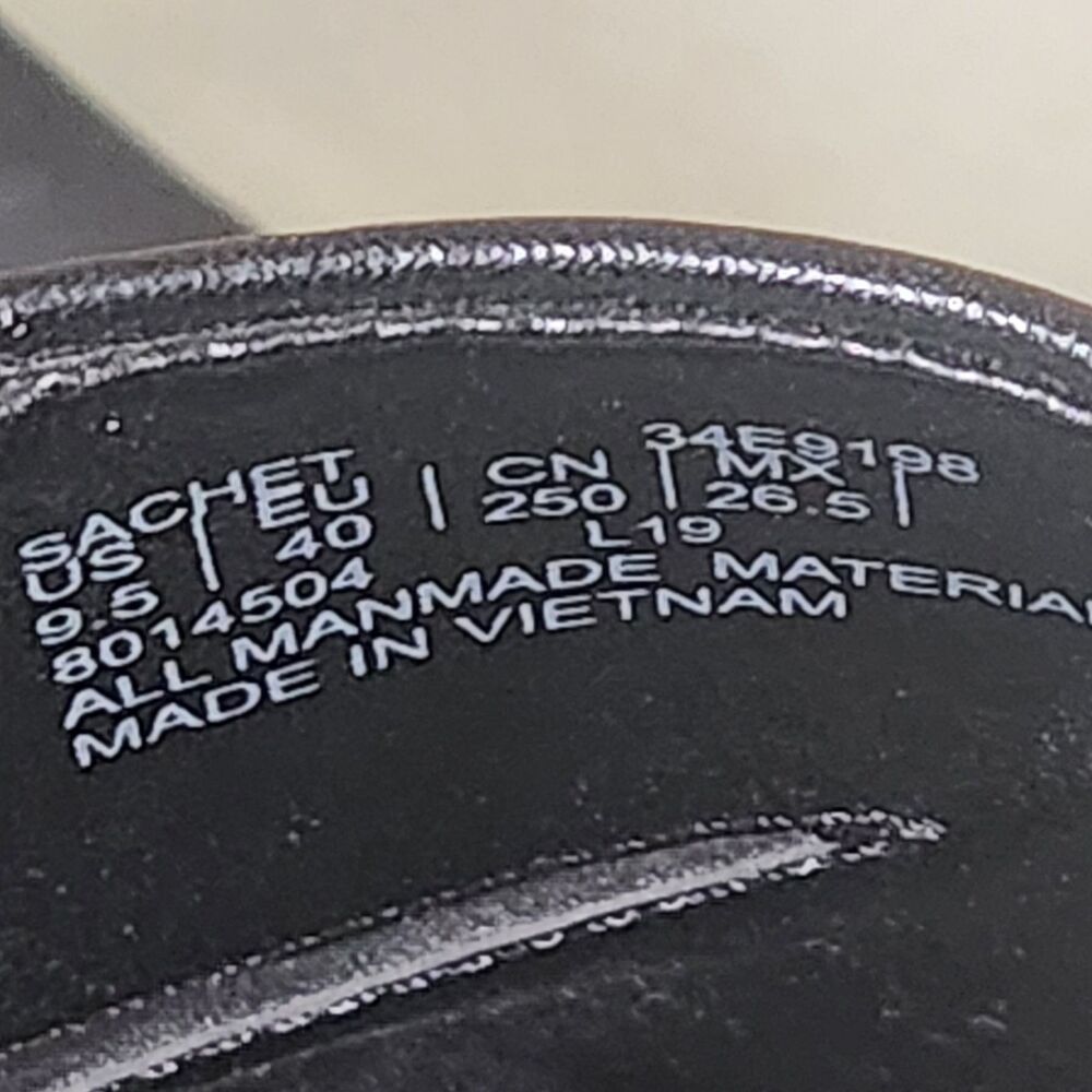 Calvin Klein Black Open Toe Mule Heels Womens Size 9.5 Suede Stiletto - Picture 8 of 9